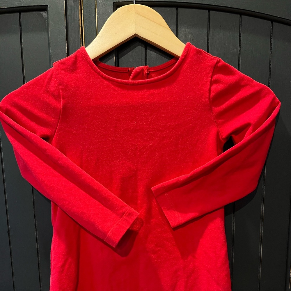 Primary Vibrant Red Long Sleeve Tunic dress